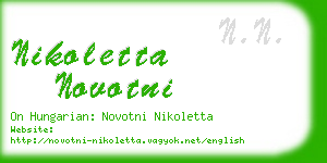 nikoletta novotni business card